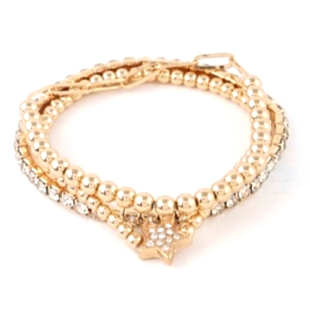 Bejeweled star beaded bracelet's